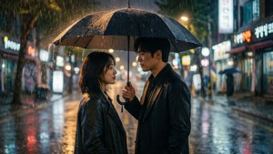 Rainy Seoul Embrace