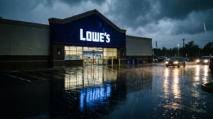 Rainy Storefront Reflection