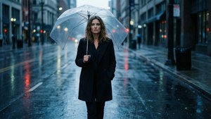 Rainy Street Elegance