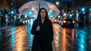Rainy Street Elegance