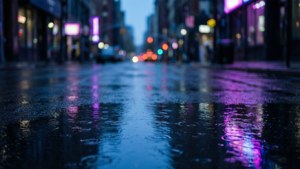 Rainy Street Reflection
