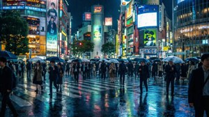 Rainy Tokyo Night