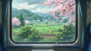 Rainy Train Window Serenity