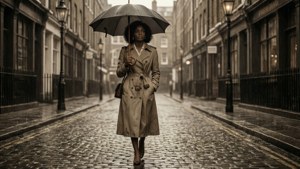 Rainy Vintage Street