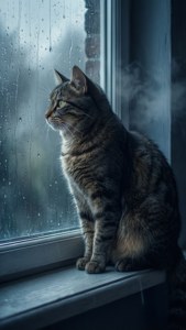 Rainy Window Cat