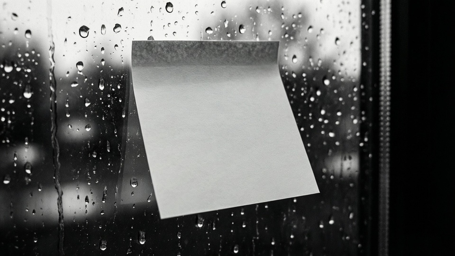 Rainy Window Note by Wallpapers.art Studio