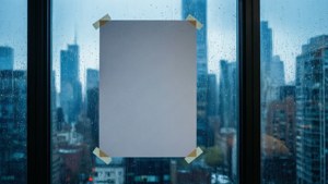 Rainy Window Poster