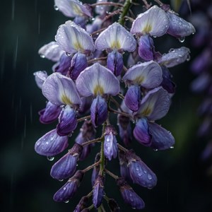 Rainy Wisteria Cluster