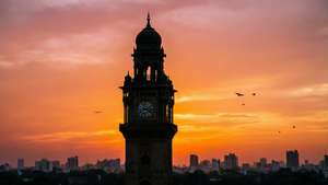 Rajabai Clock Tower Silhouette