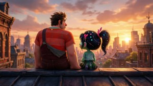 Ralph and Vanellope Sunset