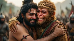 Rama and Hanuman Reunion
