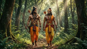 Rama and Lakshmana in the Forest