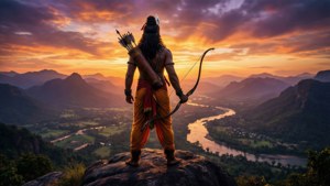 Rama Overlooking the Landscape