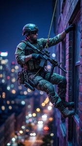 Rappelling Down