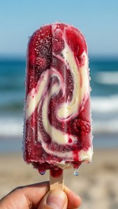 Raspberry Cream Popsicle