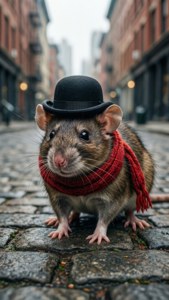 Rat in Hat and Scarf