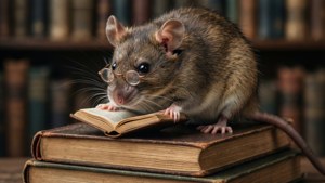Rat Reading Books
