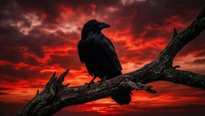 Raven at Red Dusk