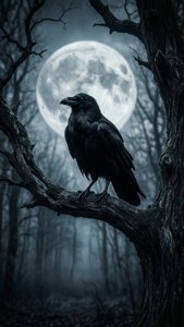 Raven Under the Moon