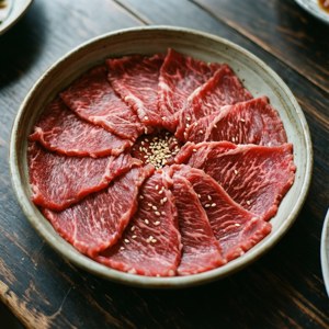 Raw Beef Slices Bowl