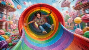 Raz Sliding Rainbow Tube