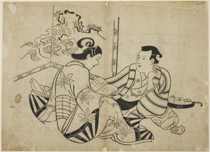 Reading a Letter in Front of a Screen, from an untitled series of 12 prints
