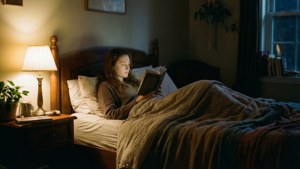 Reading by Lamplight