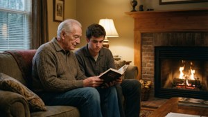 Reading by the Fire