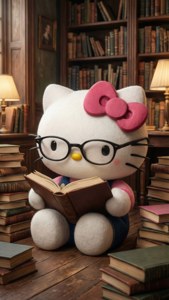 Reading Hello Kitty