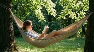 Reading in a Hammock