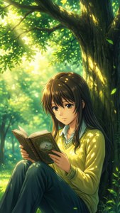 Reading Under a Tree