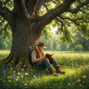 Reading Under Oak