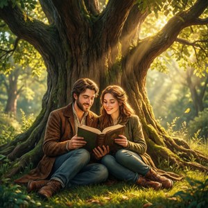 Reading Under Tree