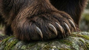 Realistic Bear Paw Closeup