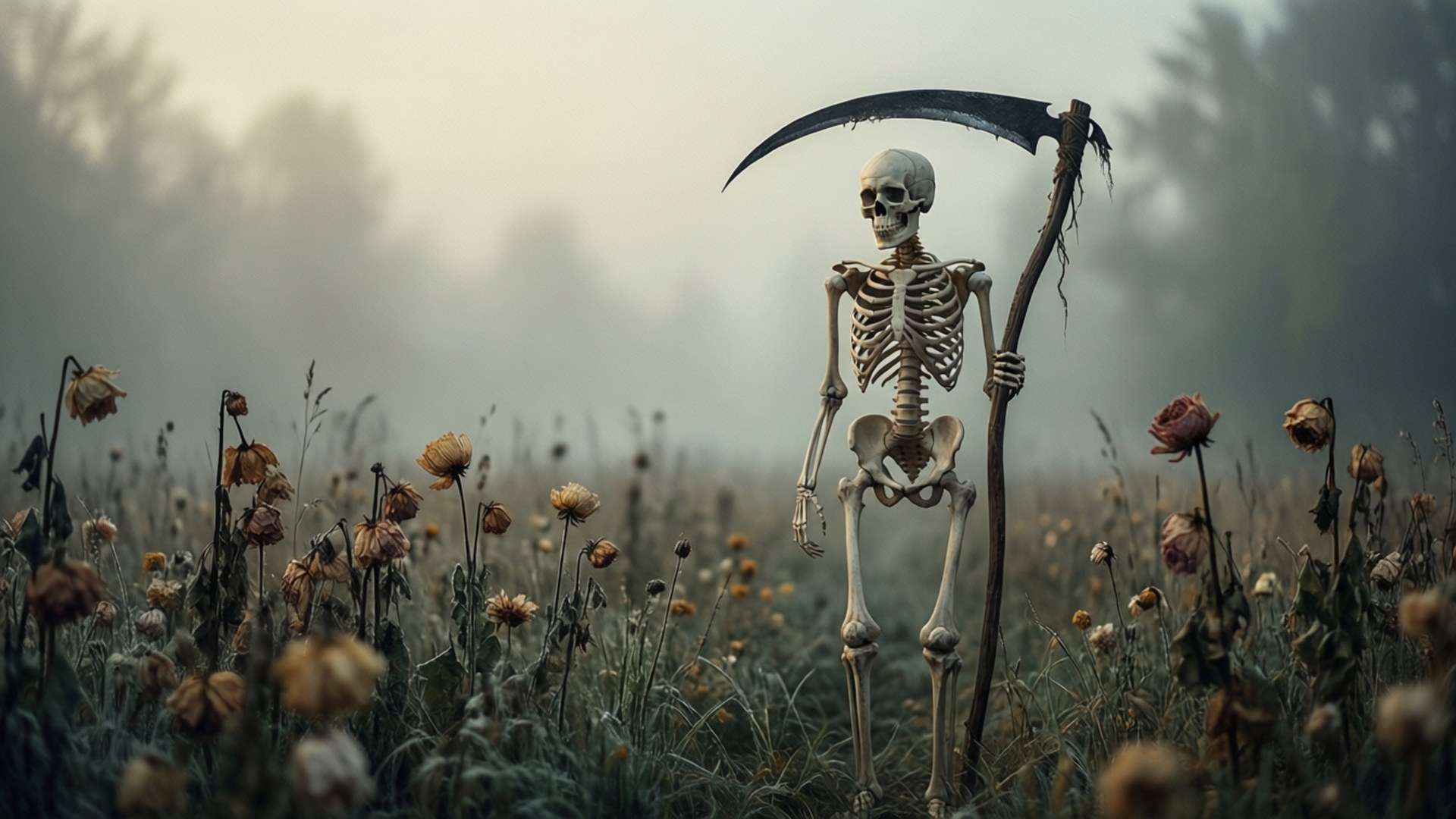 Reaper in the Field by Wallpapers.art Studio