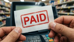Receipt with Paid Stamp