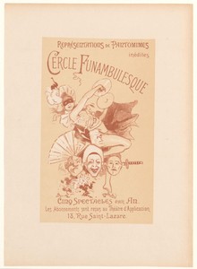Reclamekaart voor het Cercle Funambulesque