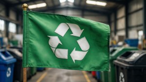 Recycling Flag Close-Up