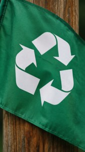 Recycling Flag Close-Up