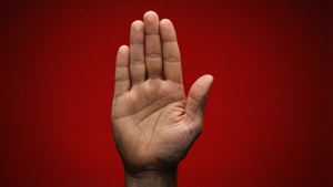 Red Alert Stop Hand
