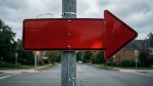 Red Arrow Road Sign