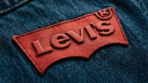 Red Batwing on Denim