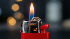 Red Bic Flame Macro