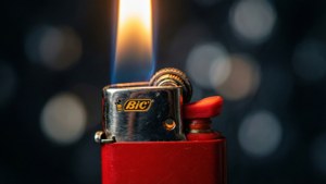 Red Bic Flame Macro