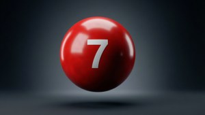 Red Bingo Ball 7