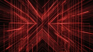 Red Black Geometric Grid
