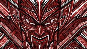 Red Black Polynesian