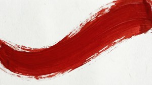 Red Brush Stroke Minimal