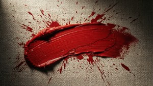 Red Brushstroke Canvas