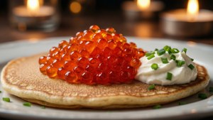 Red Caviar Blini Bite